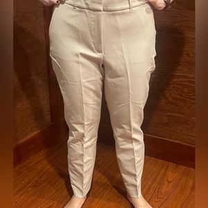 WHBM curvy short slim ankle pants in biscotti